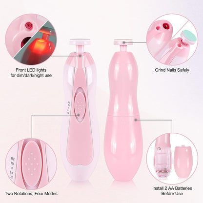 Baby Nail File Safety Nail Grooming Electric Nail Trimmer Baby Nail Polish