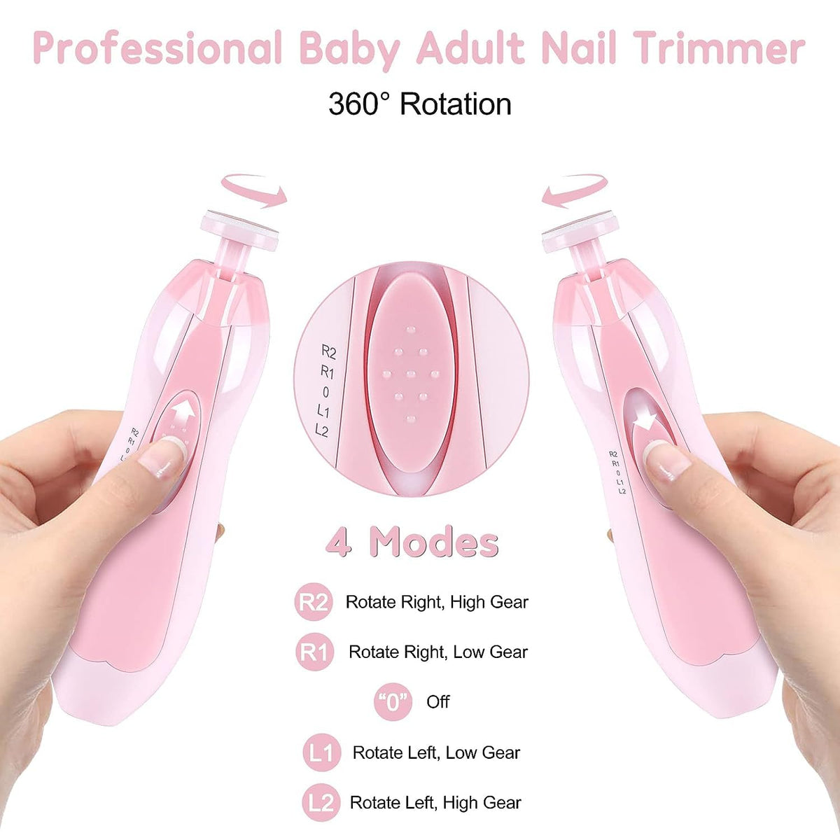 Baby Nail File Safety Nail Grooming Electric Nail Trimmer Baby Nail Polish